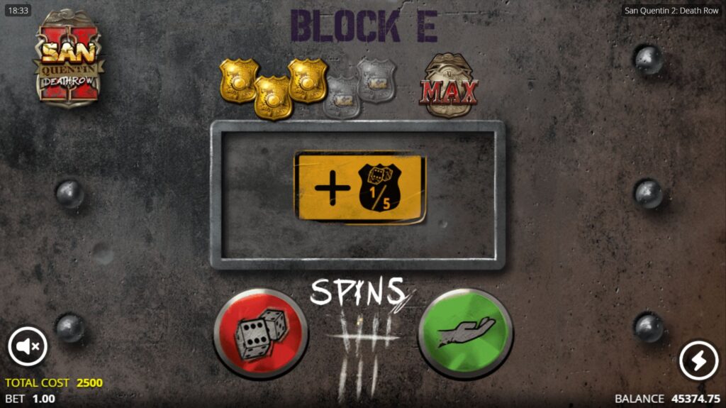 The Green Mile Spins: Gamble Feature Screen